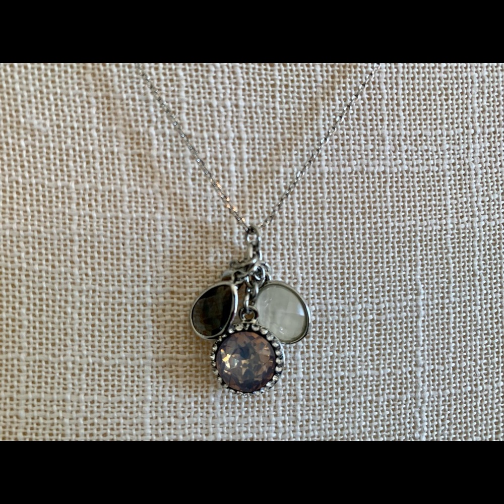 Lavender and silver necklace